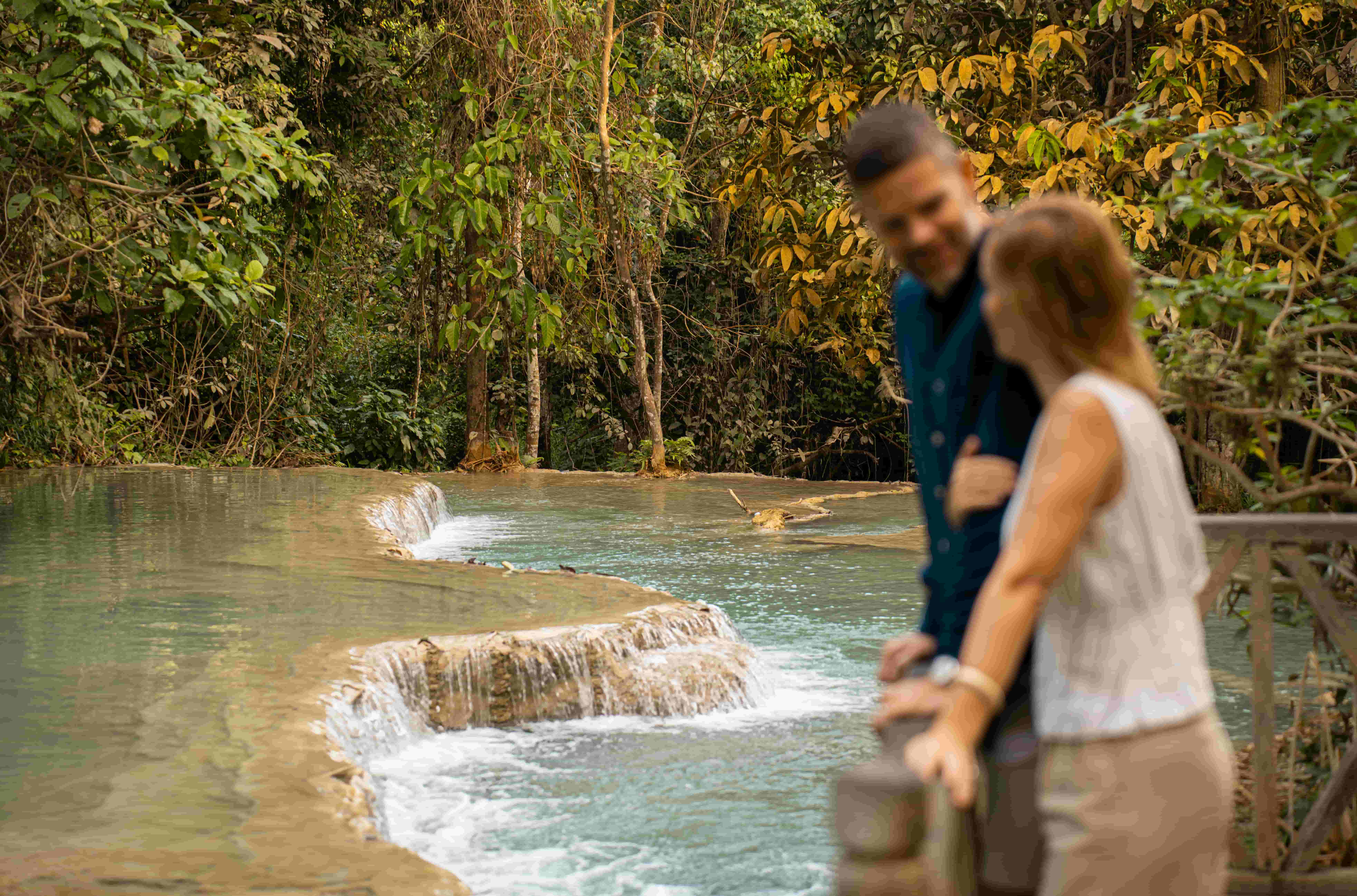 The itinerary includes a visit to Kuang Si Waterfalls. Courtesy of Mekong Kingdoms