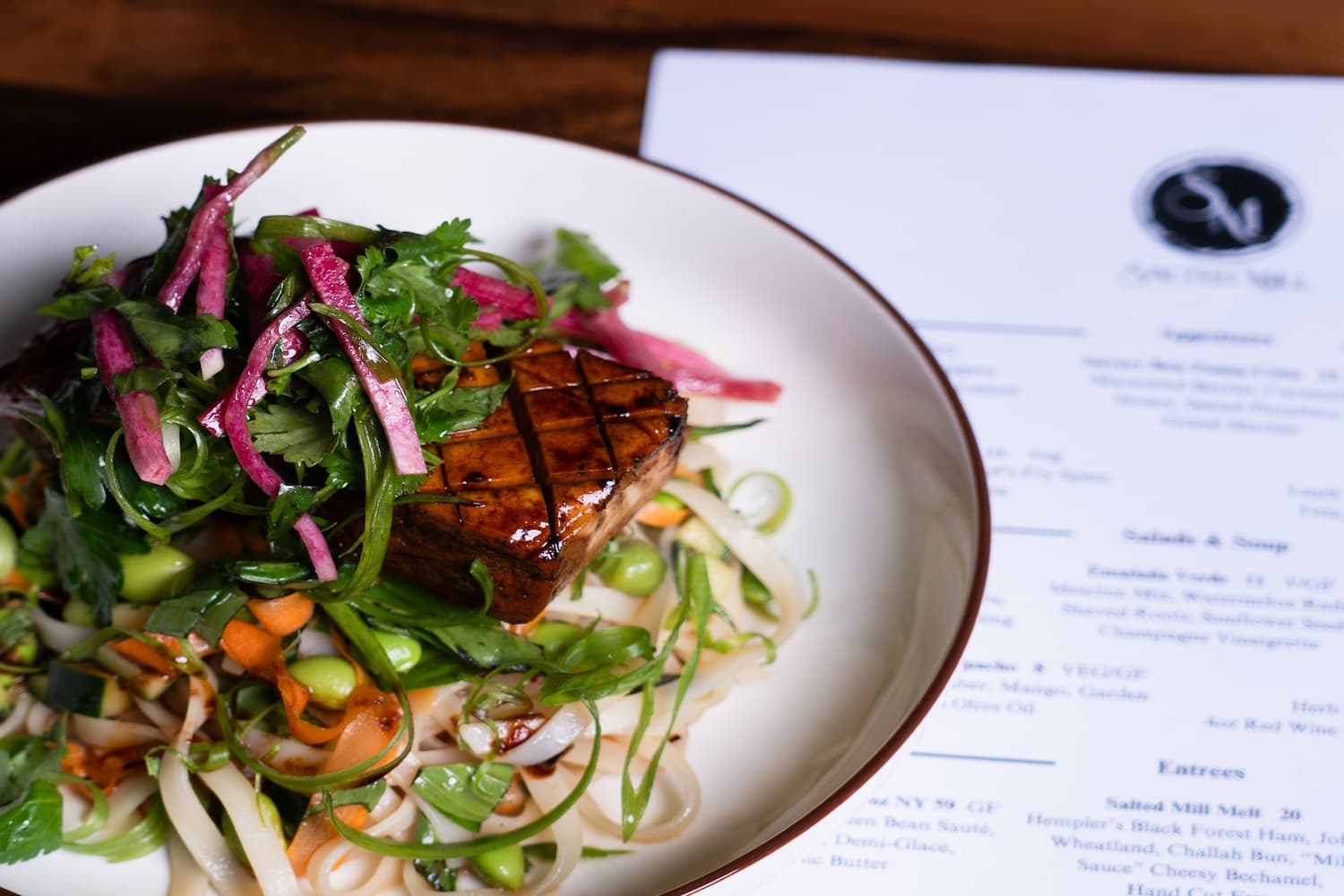 Seasonal vegetable entrée at Salted Mill. Courtesy of Salted Mill.