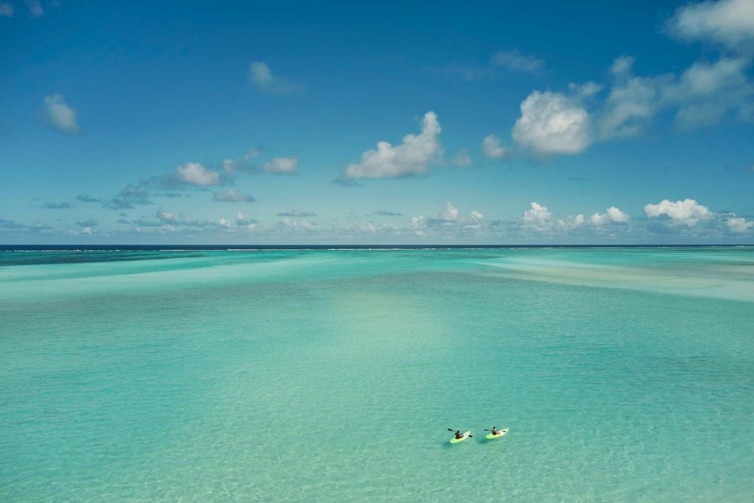 Kayaking in the ocean. Courtesy of COMO Parrot Cay