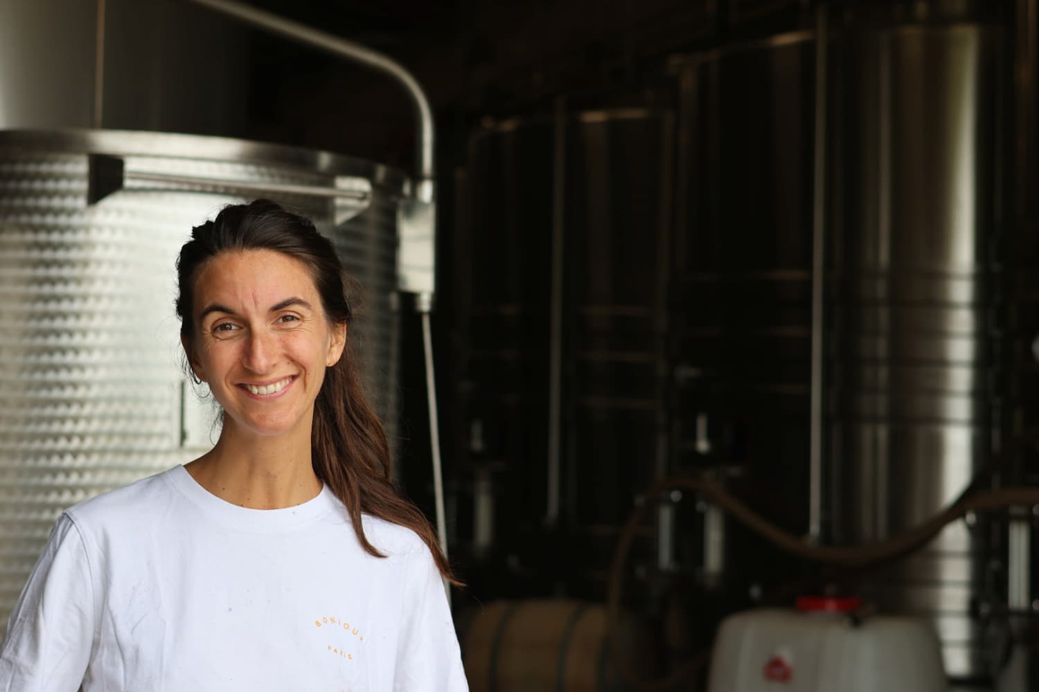 Esther Hermouet in the cellar. Courtesy of Château Roc Meynard. (1)