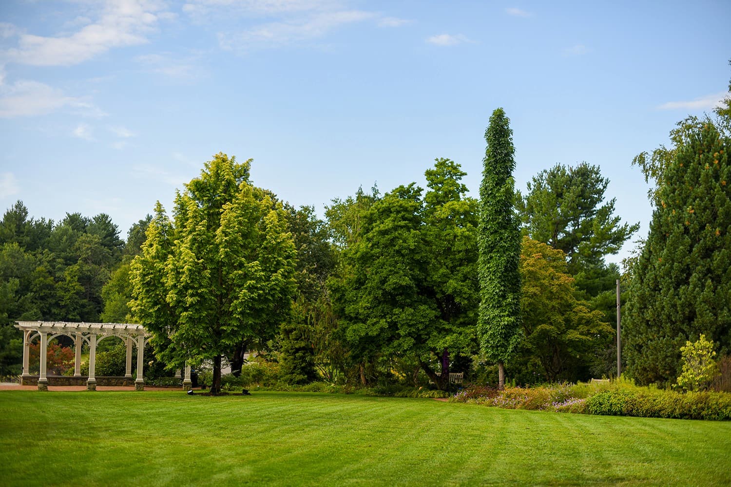 One of the New England Botanic Garden’s serene landscapes